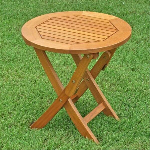 International Caravan Royal Tahiti Round Wood Folding Table TT-RT-014